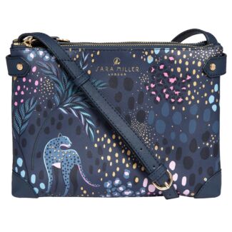 Midnight Tahiti Leopard Zip Crossbody Bag