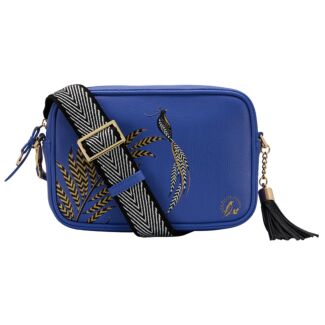 Blue Botanic Crossbody Camera Bag
