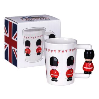 London Guardsman Figure Shaped Handle Mug