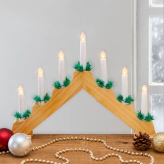 LED Wooden Candle Bridge
