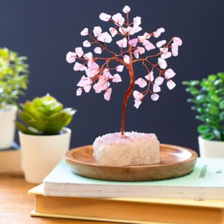 Serenity Rose Quartz Gemstone Tree