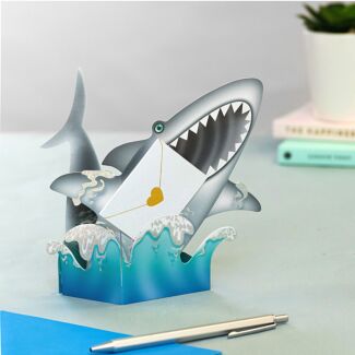 Finn The Shark 3D Greetings Card