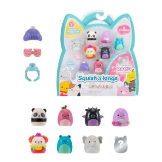 Squish-A-Long 1” Mini Squish & Ring Pack of 8