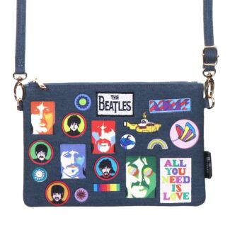 The Beatles Denim Cross Body Bag