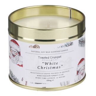 ‘All Things Jolly’ White Christmas Tin Candle