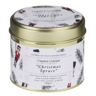 ‘Nutcracker’ Christmas Spruce Tin Candle