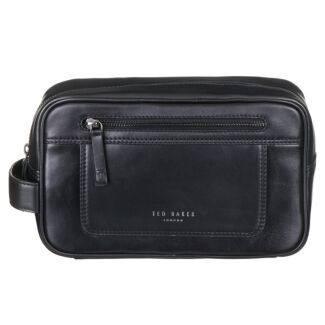 DANN Black Leather Wash Bag