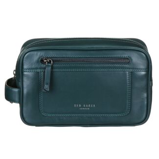 DANN Green Leather Wash Bag