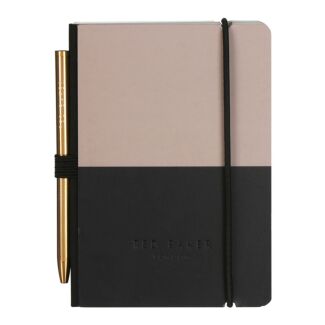 PENDRA Black and Taupe Mini Notebook & Pen