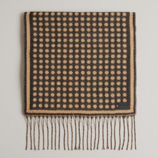 JASONY Camel Dot Woven Scarf