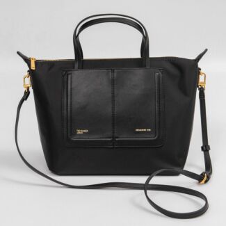 VOYENA Black Small Tote Bag