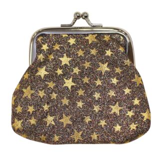 Gold Glitter Stars Purse 