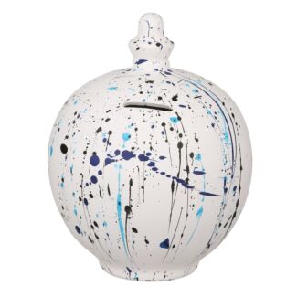 Black & Blue Splatter Money Pot