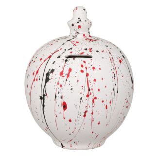 Black & Red Splatter Money Pot