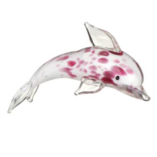 Glass Spotty Pink Dolphin