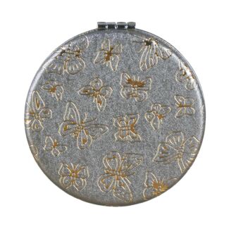 Pewter Stencil Butterfly Personal Mirror
