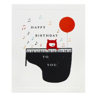 ‘Bear & Piano’ Birthday Card