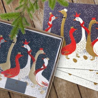 ‘Christmas Geese’ Box of 8 Luxury Christmas Cards