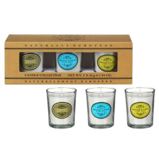 Naturally European Set of 3 Candles Gift Set