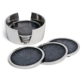 Azeti Brushed Black Set of 6 Coasters