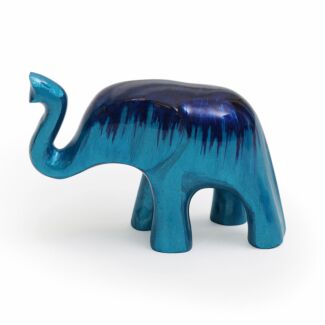 Aluminark Brushed Aqua Trunk Up Medium Elephant