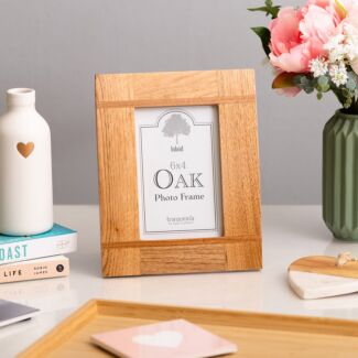 Inlay Oak 6x4 Wooden Photo Frame