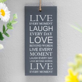 Live Laugh Love Hanging Quote Sign