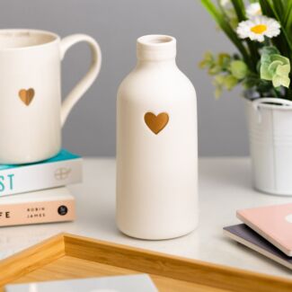 Lily Loves Small Heart Bottle Vase