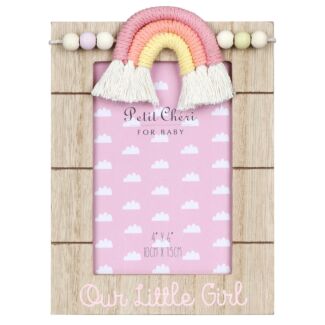 ‘Little Girl’ Macrame Rainbow 4x6 Photo Frame