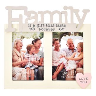 Love Life ‘Family’ Double Photo Frame