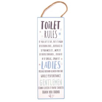 Love Life 'Toilet Rules' Wall Plaque