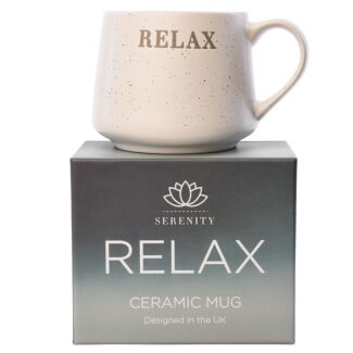 Serenity ‘Relax’ Debossed Mug