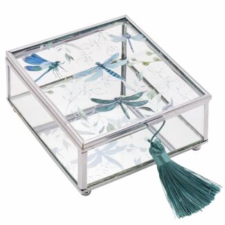 Sophia Glass Dragonfly Trinket Box