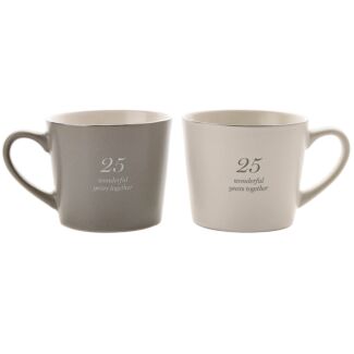 Amore ‘25th Anniversary’ Boxed Set of 2 Mugs