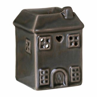 Hestia Dark Grey Small Ceramic House Wax Melt & Oil Warmer
