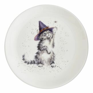 Witches Cat Halloween 8 Inch Coupe Plate