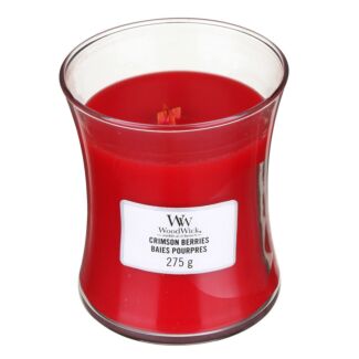 Crimson Berries Medium Hourglass Candle