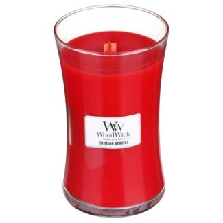 Crimson Berries Large Hourglass Candle