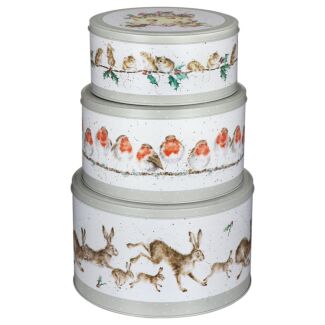 Christmas Set of 3 Nesting Cake Tins