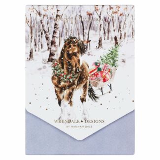 ‘Snowy Sleigh Ride’ Horse Set Of 8 Christmas Cards