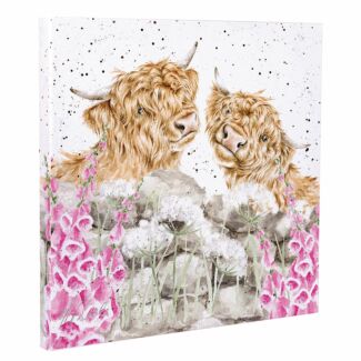 ‘Just For Moo’ Highland Cow Large Canvas