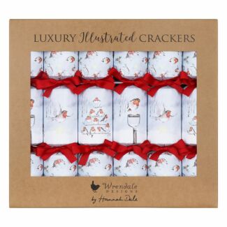 ‘Season's Tweetings’ Robins Set of 6 Christmas Crackers