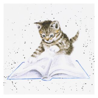 ‘The Bookworm’ Cat Card