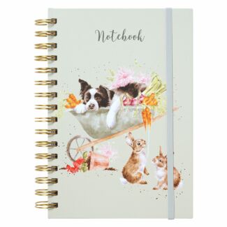 ‘Sleeping On The Job’ Dog & Rabbits Spiral Bound A5 Notebook