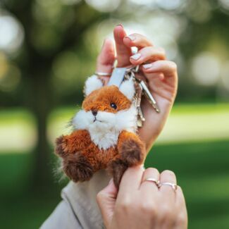 Plush Autumn Fox Character Keyring