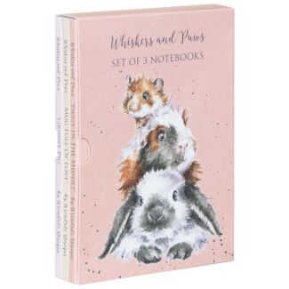 ‘Whiskers and Paws’ Set of Three A6 Notebooks