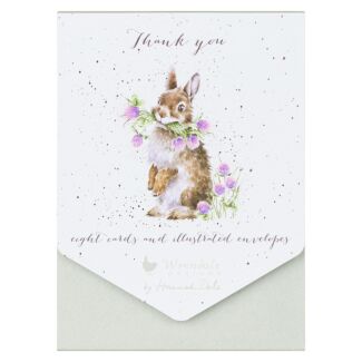 ‘Head Clover Heels’ Rabbit Thank You Note Writing Set