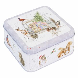 ‘Winter Woodland’  Square Christmas Tin