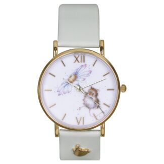 ‘Oops A Daisy’ Mouse Leather Watch