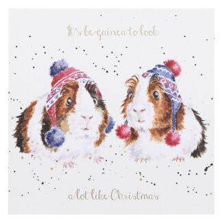 ‘Be-Guinea To Look A Lot’ Guinea Pig Christmas Card